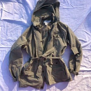 L.L. Bean Vintage Petite Belted Utility Jacket PS SP